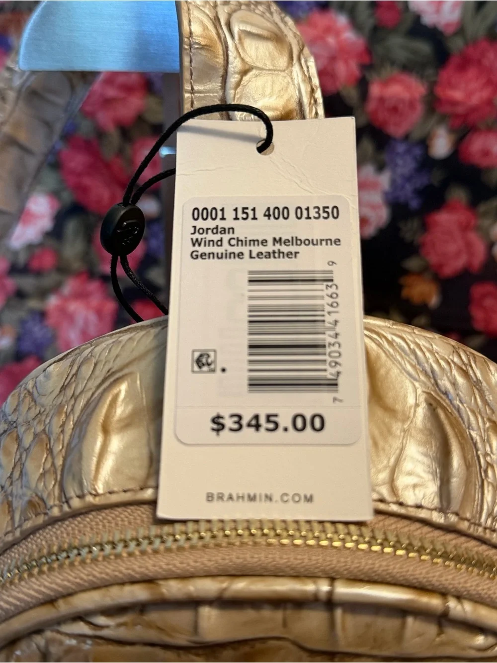 Brahmin croc embossed